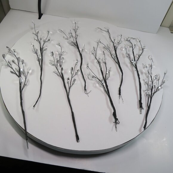 "Ice" Wire (7) Floral Accents clear prismed (add "light" to your arrangement) #2 - Picture 1 of 9